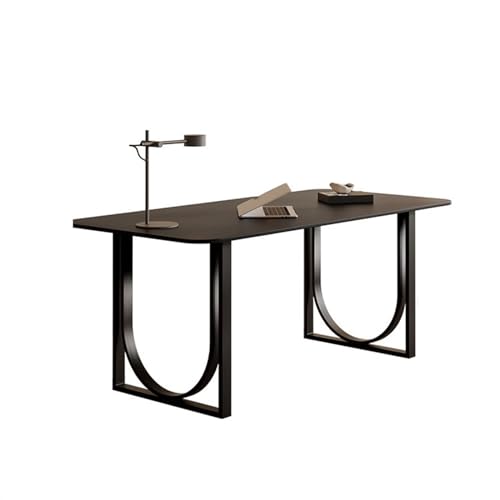 NexaGeniX Computertisch Vintage Rock Slab Schreibtisch Home PC Tisch Büro Schreibtisch Einfache Wohnzimmer Schwarz Tee Esstisch Schreibtisch für Homeoffice(100 * 50 * 75cm) von NexaGeniX