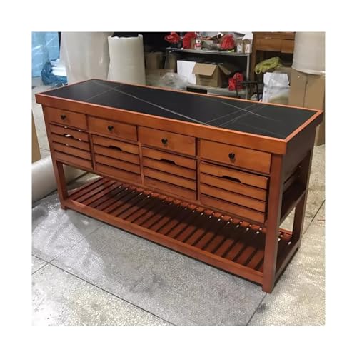 NexaGeniX Küchenwagen Retro Sideboard Kücheninsel Thekenschrank Küchen- und Haushaltsmobilschrank mit Rädern von NexaGeniX