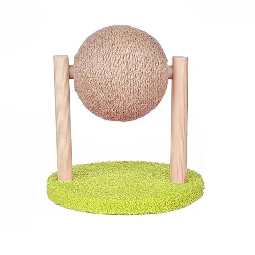 NexaGeniX kratzbrett für Katzen Cat Scratch Ball Verschleißfeste Klaue Cat Scratch Board Massivholz Cat Climb Scratch Board Toys kratzmatte(Green-M) von NexaGeniX