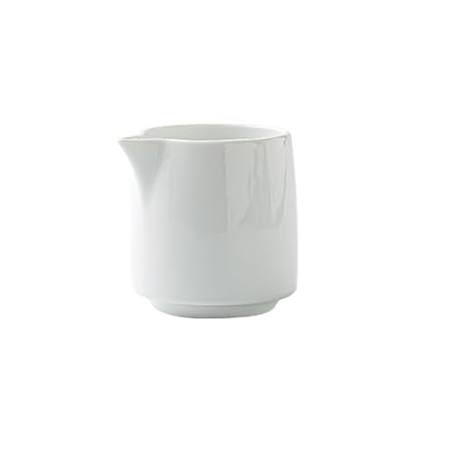 NexaGeniX sauciere 250 ml weißer Keramik-Milchkännchen mit Griff, Kaffee-Milchkännchen-Krug, Servierkrug, Saucenkrug, Milchkännchen-Krug sauciere Porzellan von NexaGeniX
