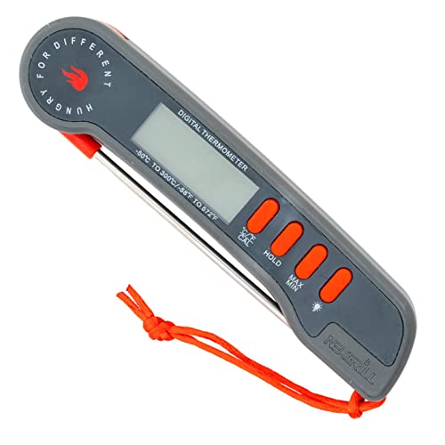 Nexgrill digitales Grillthermometer - Fleischthermometer digital - Einstichthermometer Grill - wasserfest Kochthermometer- Küchenthermometer für Braten und BBQ von Nexgrill