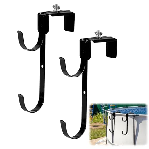 2 Stück Poolstangen Aufhänger, Aufbewahrung Poolkescher Verstellbare Haken Pool Stangen Hänger Metallhalterungen Pool Hakenaufhänger Pool Haken Zubehör Pool Ausrüstungshaken Pool Zubehör (Schwarz) 2 Stück Poolstangen Aufhänger, Aufbewahrung Poolkescher Verstellbare Haken Pool Stangen Hänger Metallhalterungen Pool Hakenaufhänger Pool Haken Zubehör Pool Ausrüstungshaken Pool Zubehör (Schwarz) von Nexoria