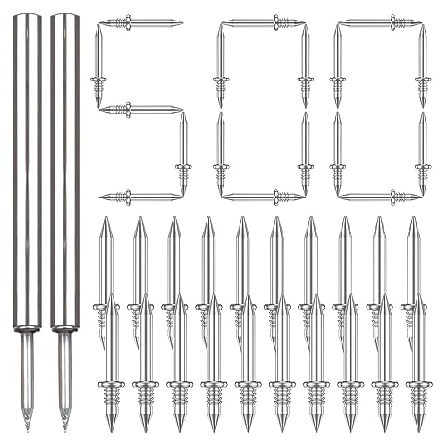 Nexoria Doppelköpfige Nägel, 500 Stück Doppelkopf-Sockelgewinde, nahtlose Nägel, keine Spur, Nägel, Schafhorn, Nägel, Sockelleiste, Nägel, unsichtbare Sicherheitsschraube für Zuhause von Nexoria