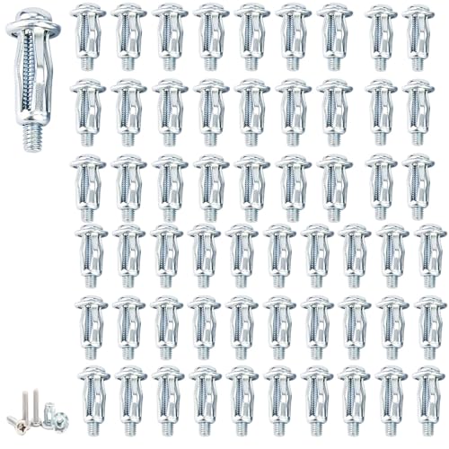 Expansionsschraube, 20/50/100 Stück Blütenblattmuttern Mit Schraube Blütenblattform Metallmutter Blütenblatt-Schraubmuttern Für Metallbefestigungen Expansionsmuttern Für Hohlwände (100,M4x20) von Nexoria