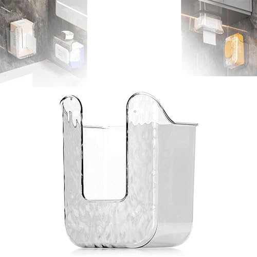 Feuchttücher Box, Feuchtes Toilettenpapier Box Wischtücher Aufbewahrungsbox Transparent Taschentuchspender Selbstklebende Taschentuchhalter Wandhalterung Feuchttuchspender Box für Bad (Grau) von Nexoria