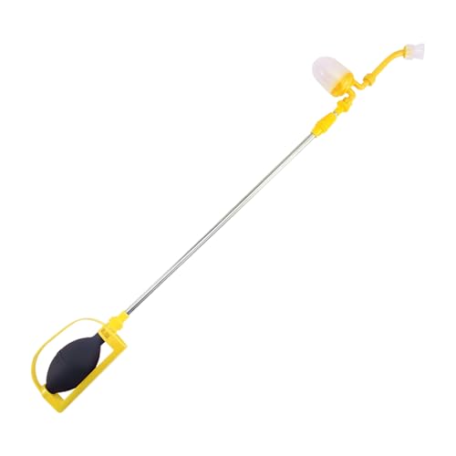 Kieselgur Pulverzerstäuber, Kieselgur Zerstäuber Kieselgur Staubwedel mit Einstellbarer Länge 44-80cm Garten Künstlicher Bestäuber Pulverstreuer für Garten (Gelb) von Nexoria