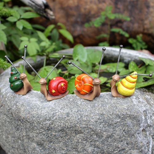 Metall Schnecken Dekoration, Mini-Schnecken-Figuren Bunte Schnecken-Figuren MetallSchnecken Ameise Wanddekoration Bunte Und Niedliche Insekten Für Garten Rasen Bad Haus Wanddekoration von Nexoria