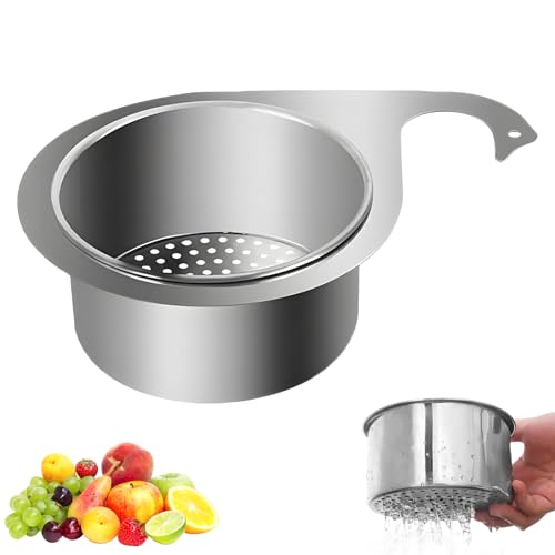 Multi-functional Drain Basket, Siebkorb aus Edelstahl in Schwanenform für die Spüle Abflusssieb Küchenspüle Hängender Sieb Küchenspüle Abfluss Korb Abnehmbare Siebkorb für Küche (A-1pc) von Nexoria