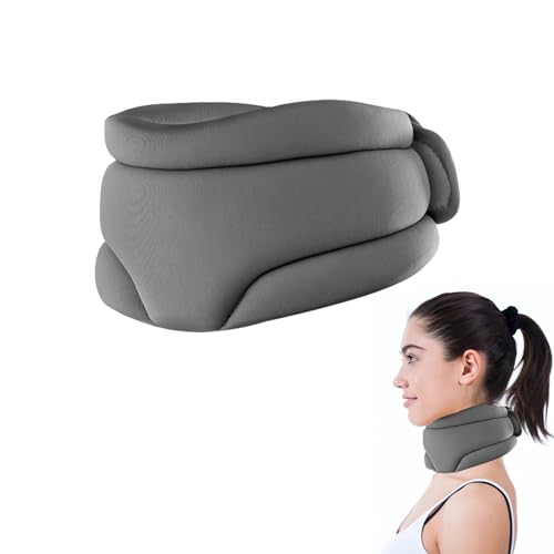 Nackenstütze, Nackenstrecker Schlafhilfe Nackenstütze Neck Support Nackenstütze Schnarchen Halskrause Nackenbandage für Nackenschmerzen und Unterstützung Nackenkissen für Frauen Männer (Grau) von Nexoria