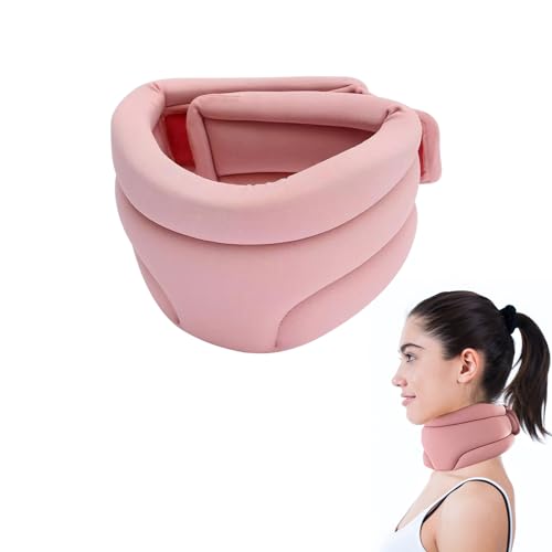 Nackenstütze, Nackenstrecker Schlafhilfe Nackenstütze Neck Support Nackenstütze Schnarchen Halskrause Nackenbandage für Nackenschmerzen und Unterstützung Nackenkissen für Frauen Männer (Rosa) von Nexoria