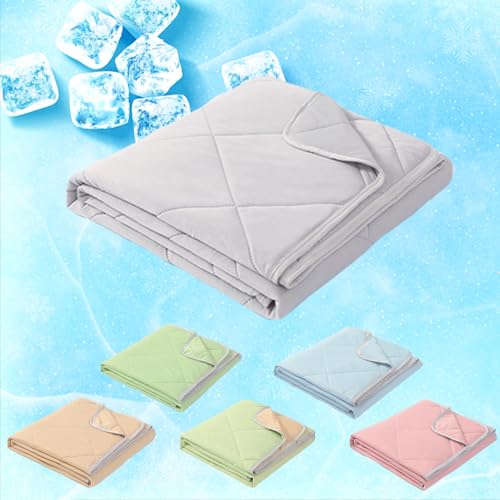 Nexoria Kühldecke, Schlafhimmel Cooling Sleep KüHldecke Cooling Sleep Decke Sommerdecke Doppelseitig Kühlende Bettdecke Sommer Cooling Blanket Kühlende Decke für Bett Sofa (Grau, 150 * 200cm) von Nexoria