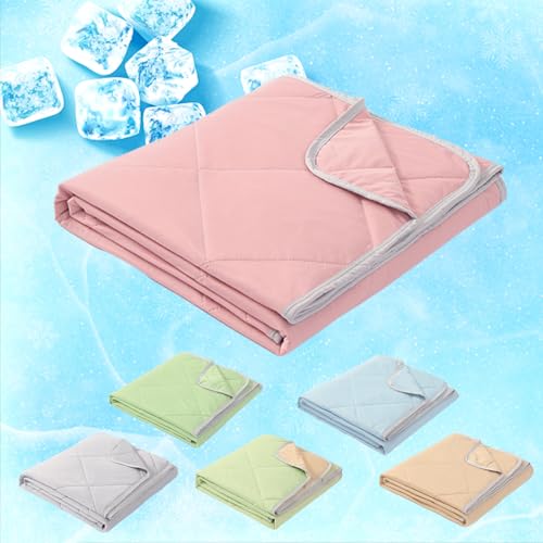 Nexoria Kühldecke, Schlafhimmel Cooling Sleep KüHldecke Cooling Sleep Decke Sommerdecke Doppelseitig Kühlende Bettdecke Sommer Cooling Blanket Kühlende Decke für Bett Sofa (Rosa, 150 * 200cm) von Nexoria
