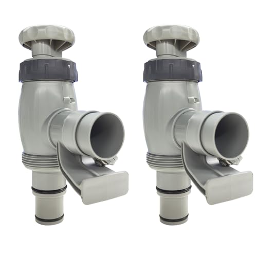 Pool Plunger Ventil für oberirdischen Pool, 2 in 1 Kolbenventil Pool Ersatzteile Pool Abflussventil Absperrhahn Pool Kolbenventil Schwimmbad Filterpumpe Pool Zubehör für Intex Poolfilterpumpe (2pcs) von Nexoria