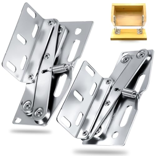 Scharniere, 2/4 Stück Schranktüren Klappenscharnier 45-Grad Klapptür-Federscharnier Türscharnier Klappscharnier Scheren-Federscharnier Für Tür/Küchenschrank/Schrank (2pcs) von Nexoria