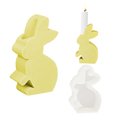 Silikonformen Gießformen Ostern, Kaninchen silikonform kerzenhalter gießform kerzenhalter Osterhase silikon gießform kerzenhalter kerzenhalter gießform silikonform ostern für Handwerk,A von Nexoria