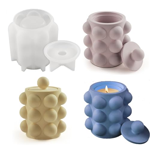 Silikonform Kerzenhalter, Gießform Kerzenglas Mit Deckel Vase Silikonformen Gießformen Silikon Gießform Dose Mit Deckel Silikon Gießform Kerzenhalter Silikonform Vase Für Kerzenhalter von Nexoria