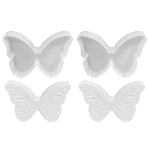 Silikonform Schmetterling, 2 Stück Schmetterling Gipsform Zum Gießen Silikonformen Ostern Silikon Gießform Ostern Schmetterling Giessform Silikon Silikonform Frühling (B-2Pcs) von Nexoria