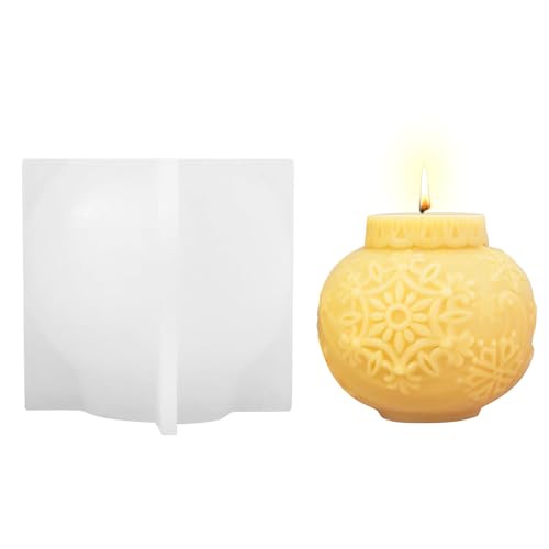 Silikonform Weihnachten Kerzenform, Silikonformen Gießformen Weihnachten Weihnachtsball Kerzenformen zum Gießen Kugel Silikonform Kerzen Formen Silikon Gießform Weihnachten für Handwerk (D) von Nexoria