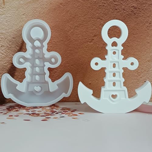 Silikonformen Gießformen Anker, 3D Silikonform Anker Gießformen Silikon Anker Gipsform zum Gießen Gießform Anker Giessform Silikon Gießform Frühling Weihnachten für Gips Kerzen (C) von Nexoria