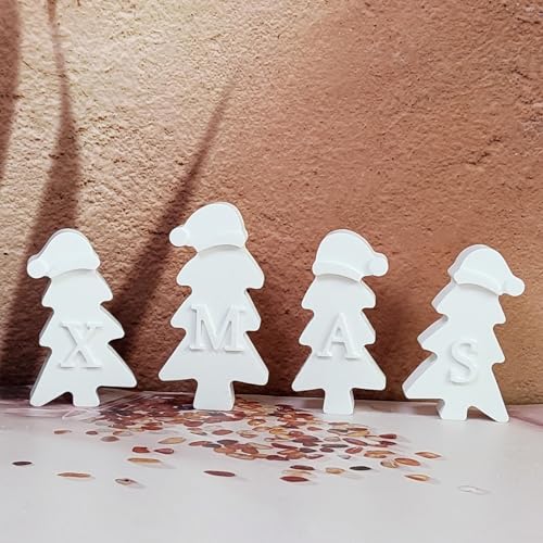 Silikonformen Gießformen Baum, 3 Stück Silikonform Weihnachtsbaum Silikonform Tannenbaum Gips Zum Gießen Gießformen Silikon Weihnachten Silikonformen Gießformen Weihnachten für Kerzen Gips (H) von Nexoria