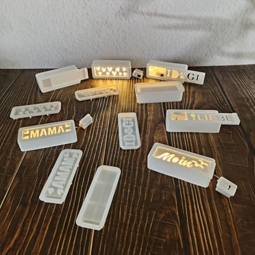 Silikonformen Gießformen Geldgeschenke, 7 Stück Silikonform Geldgeschenke Gießformen Silikon Schublade mit Herz Moin Gipsformen Zum Gießen Silikonform Geschenkbox mit Deckel für Handwerk von Nexoria
