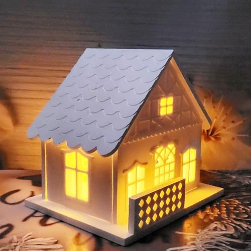 Silikonformen Gießformen Häuser, 3D Silikonform Haus Gießformen Häuser Gießform Kerzenhalter Haus Gips zum Gießen Silikonformen Häuser mit Fenster Giessform Silikonform Weihnachten für DIY (B) von Nexoria