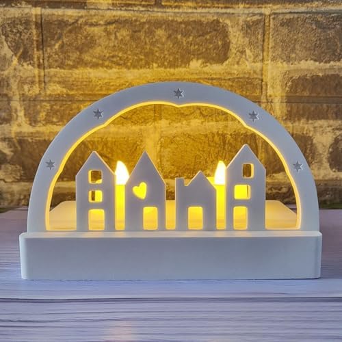 Silikonformen Gießformen Häuser, Silikonform Haus mit Sockel Silikonform Kerzenhalter Baum Gipsformen Silikon form Häuschen Kerzenhalter Baum Giessformen Silikon Weihnachten (H) von Nexoria