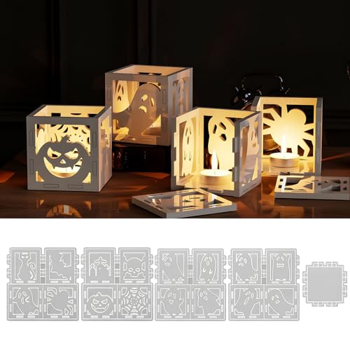 Silikonformen Gießformen Halloween, 5 Stück Halloween Silikonform Kerzenhalter Geister Silikonform Kürbis Gießformen Silikon Teelichthalter Kürbis Gips zum Gießen Gießform Silikon Kerzenhalter (A) von Nexoria
