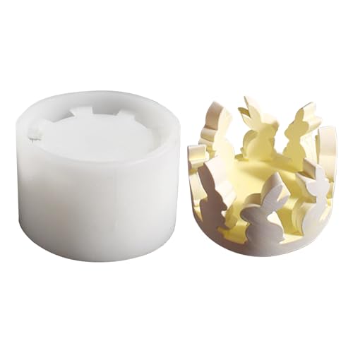Nexoria Silikonformen Gießformen Ostern, Hase & Zylinder, 2 Stück, Hochwertiges Silikon, Einfach zu Verwenden, Kompatibel mit Epoxid, Wachs, Gips, für Handwerk von Nexoria