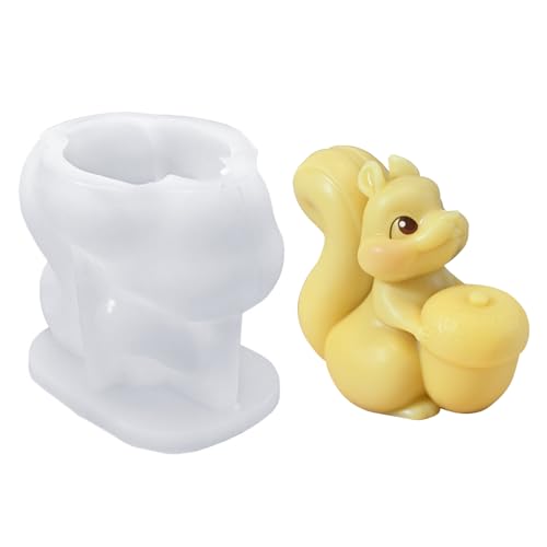 Silikonformen Gießformen Ostern, 3D Eichhörnchen Silikonform Kerzenform Silikonform Eichhörnchen Gips Zum Gießen Tier Silikonform Ostern Giessformen Silikon Ostern Silikonform Kerzen (A) von Nexoria