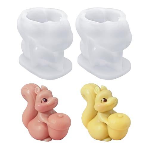 Silikonformen Gießformen Ostern, 3D Eichhörnchen Silikonform Kerzenform Silikonform Eichhörnchen Gips Zum Gießen Tier Silikonform Ostern Giessformen Silikon Ostern Silikonform Kerzen (B) von Nexoria