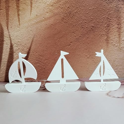 Silikonformen Gießformen Segelboot, 4 Stück Maritime Silikonform Segelboot mit Möwe Gießformen Silikon Segelboot Gipsformen zum Gießen Boot Maritime Silikonform Soomer für Handwerk (B) von Nexoria