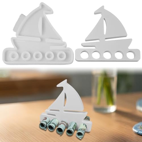 Silikonformen Gießformen Segelboot, Silikonform Geldgeschenk Segelboot Gipsform zum Gießen Gießformen Silikon Silikonform Weihnachten Silikon form Frühling Geldgeschenk (B) von Nexoria