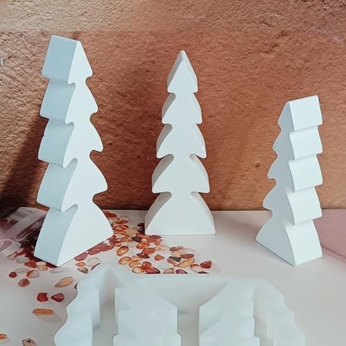Silikonformen Gießformen Tannenbaum, 3 Stück Silikonform Weihnachtsbaum Gießform Tannenbaum Gips Zum Gießen Gießformen Silikon Weihnachten Silikonformen Weihnachten für Kerzen Gips (B) von Nexoria