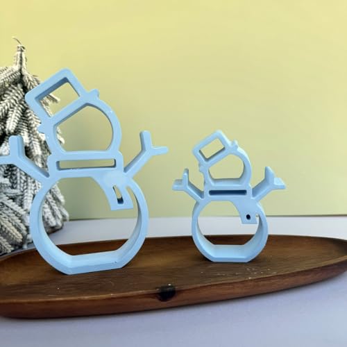 Silikonformen Gießformen Weihnachten, 2 Stück Schneemann Silikonform Weihnachten Gießformen Silikon Weihnachten Silikonform Schneemann Gips Zum Gießen Tiere Gießform Kerzenform für Kerzen Gips (A) von Nexoria