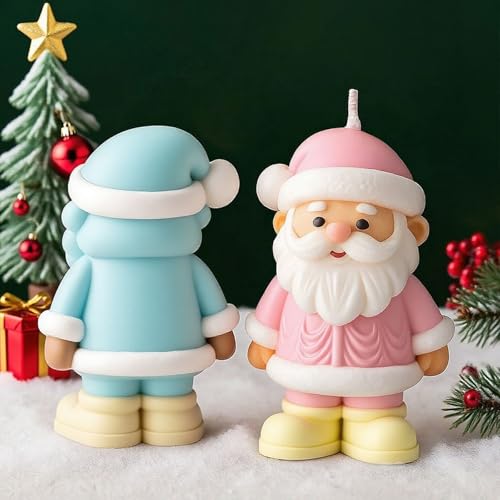 Silikonformen Gießformen Weihnachten, 3D Silikonform Weihnachten Schneemann Kerzenformen zum Gießen Silikonform Kerzen Schneemann Gießform Weihnachten Kerzenformen Silikon für Kerzen Seife (A) von Nexoria