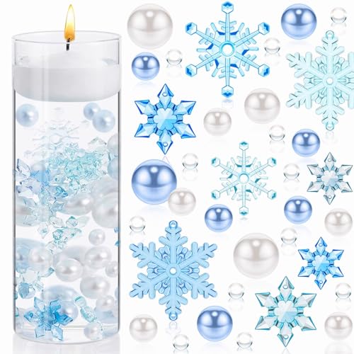 Weihnachtsvasen Füller, Wasserperlen Für Vasenfüller Weihnachtsdeko Wasserperlen Set Wasserperlen Durchsichtig Schwimmende Perlen Für Vasen Schwebende Perlen Mit Glitzer Für Tischdekoration (A) von Nexoria