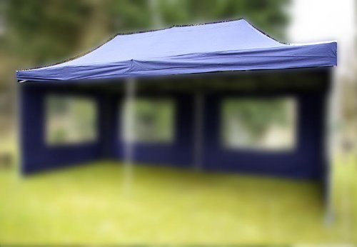 Nexos Pavillondach Ersatzdach Wechseldach für Profi Falt-Pavillon 3x6m - Dachplane 270g/m² PVC-Coating versiegelte Nähte wasserdicht – Farbe: blau von Nexos Trading