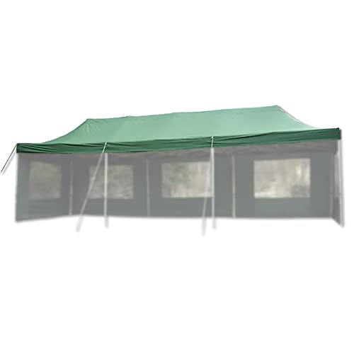 Nexos Pavillondach Ersatzdach Wechseldach für Profi Falt-Pavillon 3x9m - Dachplane 270g/m² PVC-Coating versiegelte Nähte wasserdicht – Farbe: grün von Nexos Trading