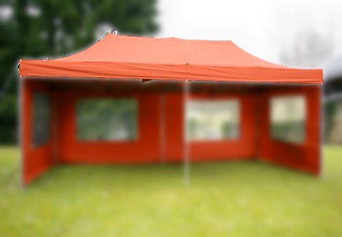 Nexos Pavillondach Ersatzdach für Profi Falt-Pavillon 3x6m - Dachplane 270g/m² PVC-Coating versiegelte Nähte wasserdicht – Farbe: Terracotta von Nexos Trading