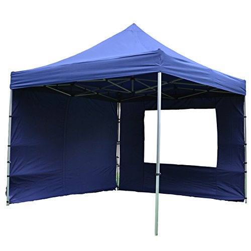 Nexos Profi Faltpavillon Partyzelt Pavillon 3x3 m mit 4 Seitenteilen - hochwertige Ausführung - wasserdichtes Dach mit PVC-Coating - 270 g/m² incl. Tragetasche und Zubehör – Farbe: blau Nexos Profi Faltpavillon Partyzelt Pavillon 3x3 m mit 4 Seitenteilen - hochwertige Ausführung - wasserdichtes Dach mit PVC-Coating - 270 g/m² incl. Tragetasche und Zubehör – Farbe: blau von Nexos Trading