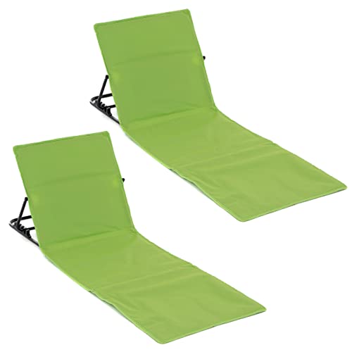 2er Set Strandmatte Beach-Matte gepolstert faltbar verstellbare Rückenlehne (Grün) 2er Set Strandmatte Beach-Matte gepolstert faltbar verstellbare Rückenlehne (Grün) von Nexos Trading