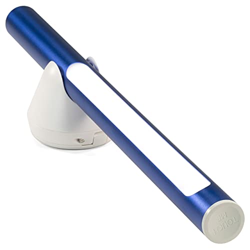 Nexos Trading LED Taschenlampe mit Powerbank - Dimmbar & Wasserdicht - 3 Lichtmodi - Aluminium Stableuchte mit Akku & USB-Kabel - Handlampe - Blau oder Rot (Blau) von Nexos Trading