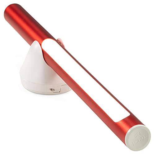 Nexos Trading LED Taschenlampe mit Powerbank - Dimmbar & Wasserdicht - 3 Lichtmodi - Aluminium Stableuchte mit Akku & USB-Kabel - Handlampe - Blau oder Rot (Rot) von Nexos Trading
