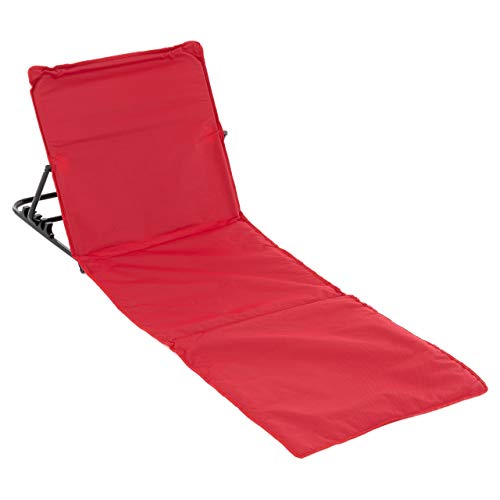 Nexos Trading Strandmatte Rot 158 x 58 cm gepolstert faltbar verstellbare Rückenlehne praktischer Tragegurt Strandliege Beachmatte stabiles Stahlgestell Nexos Trading Strandmatte Rot 158 x 58 cm gepolstert faltbar verstellbare Rückenlehne praktischer Tragegurt Strandliege Beachmatte stabiles Stahlgestell von Nexos Trading
