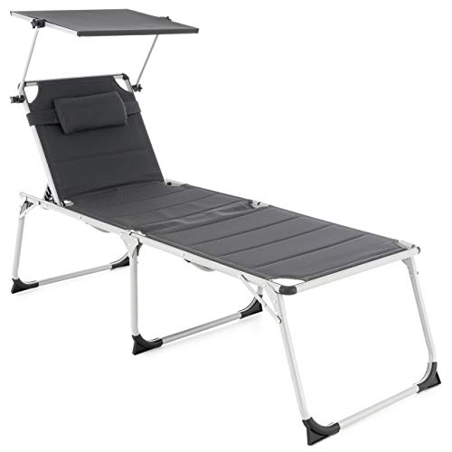 Nexos Trading XXL Senioren-Liege extra hoch für Senioren Gartenliege Sonnenliege Liegestuhl Klappliege –Gartenstuhl aus Aluminium & Textilene – Farbe dunkelgrau Nexos Trading XXL Senioren-Liege extra hoch für Senioren Gartenliege Sonnenliege Liegestuhl Klappliege –Gartenstuhl aus Aluminium & Textilene – Farbe dunkelgrau von Nexos Trading