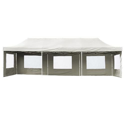 Profi Falt Pavillon 3x6 3x3 3x9 m Party-Zelt Fest-Zelt Markt-Zelt Garten-Zelt Event-Zelt (3 x 9 m, Weiß) von Nexos Trading