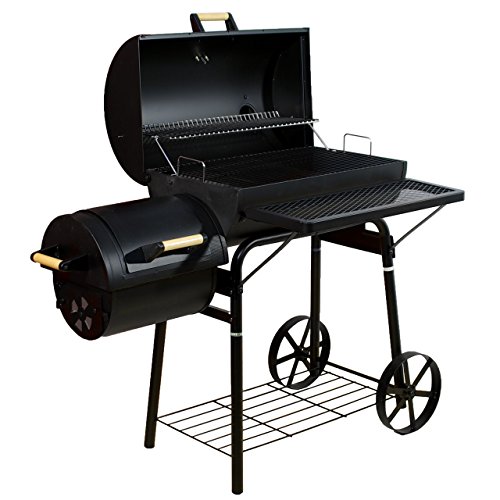 Smoker BBQ Grill Grillwagen Holzkohlegrill Kamingrill XL 32 kg von Nexos Trading