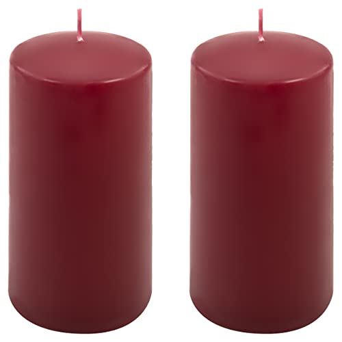Stumpenkerze weinrot Höhe 15 cm Ø 7,5 cm lange Brenndauer Rund-Kerze Säulenkerzen Kerzen-Deko Tafelkerzen Weihnachts-Kerzen Hochzeit (2) Stumpenkerze weinrot Höhe 15 cm Ø 7,5 cm lange Brenndauer Rund-Kerze Säulenkerzen Kerzen-Deko Tafelkerzen Weihnachts-Kerzen Hochzeit (2) von Nexos Trading