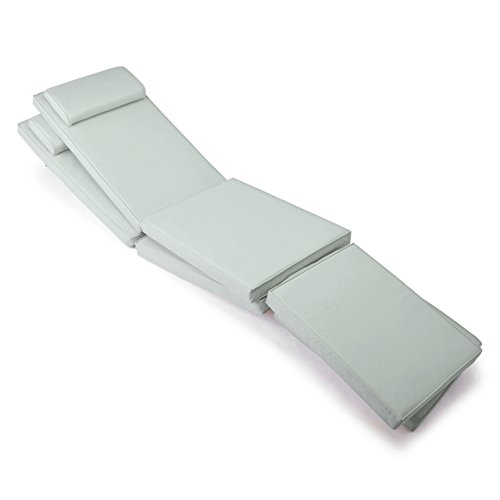Nexos DIVERO 2er Set Sitzauflage Stuhlkissen Sitzpolster für Gartenmöbel Steamer Deckchair Holzliege Liegestuhl – bequem hochwertig robust – grau von Nexos Trading
